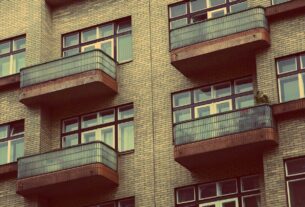 apartments, condos, flats, balconies, windows, building, city, architecture, urban, brown balcony